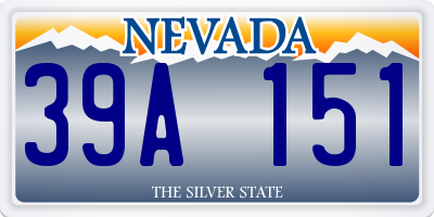 NV license plate 39A151