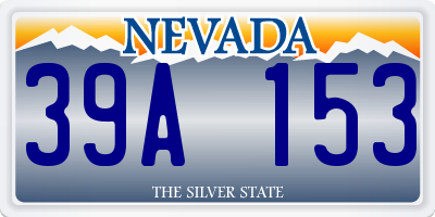 NV license plate 39A153