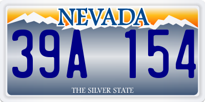 NV license plate 39A154