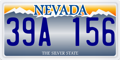 NV license plate 39A156