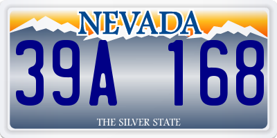 NV license plate 39A168