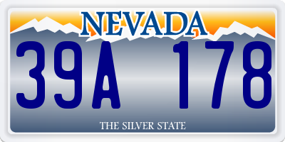 NV license plate 39A178