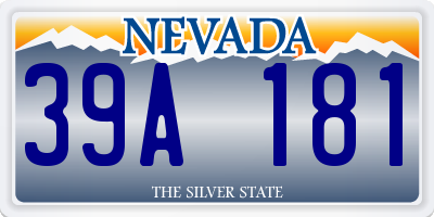 NV license plate 39A181