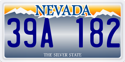 NV license plate 39A182