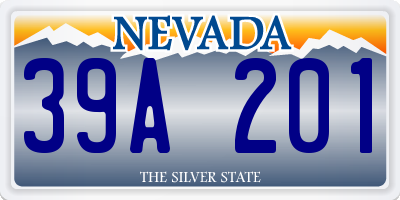 NV license plate 39A201