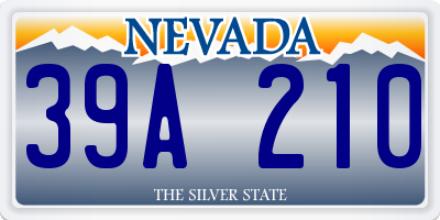 NV license plate 39A210