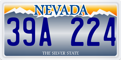 NV license plate 39A224