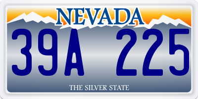 NV license plate 39A225