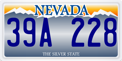 NV license plate 39A228