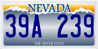 NV license plate 39A239