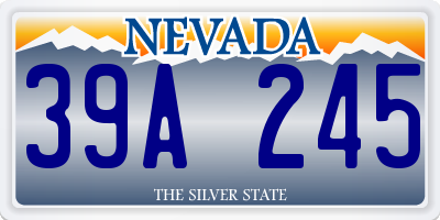 NV license plate 39A245