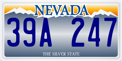 NV license plate 39A247