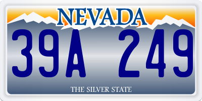 NV license plate 39A249