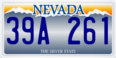 NV license plate 39A261