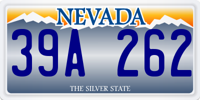 NV license plate 39A262