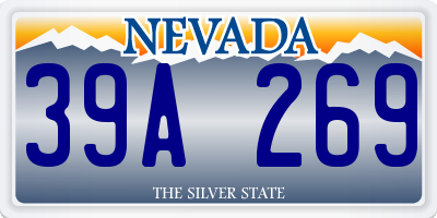 NV license plate 39A269