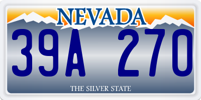 NV license plate 39A270