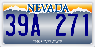 NV license plate 39A271