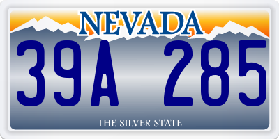 NV license plate 39A285