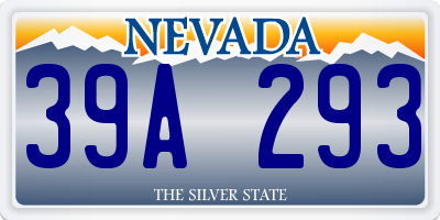 NV license plate 39A293