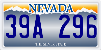 NV license plate 39A296