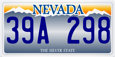 NV license plate 39A298