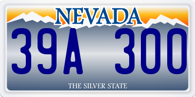 NV license plate 39A300