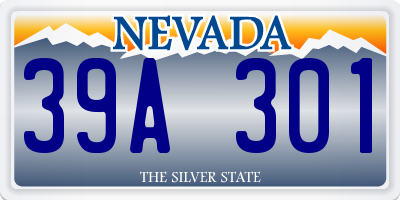 NV license plate 39A301