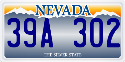 NV license plate 39A302