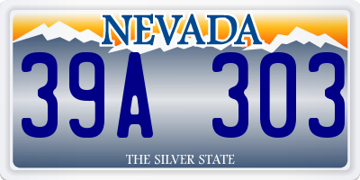 NV license plate 39A303