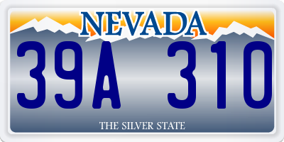 NV license plate 39A310