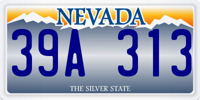 NV license plate 39A313