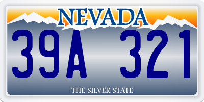 NV license plate 39A321