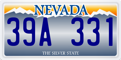 NV license plate 39A331