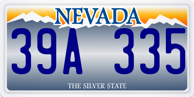 NV license plate 39A335