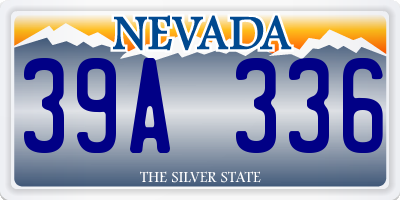 NV license plate 39A336