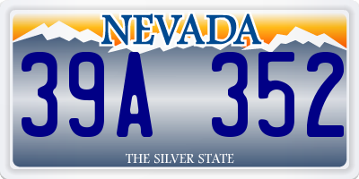 NV license plate 39A352