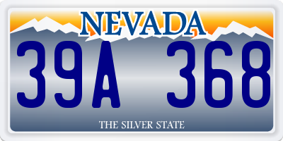 NV license plate 39A368