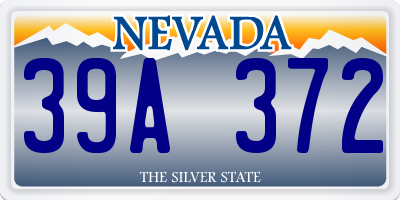 NV license plate 39A372