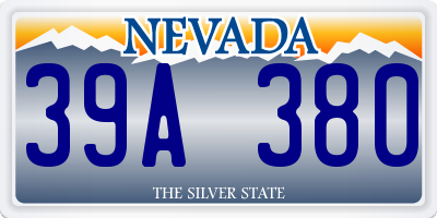 NV license plate 39A380