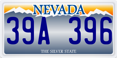 NV license plate 39A396