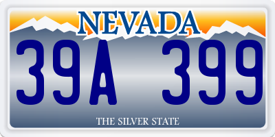 NV license plate 39A399