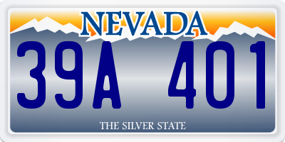 NV license plate 39A401