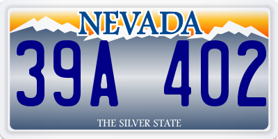 NV license plate 39A402