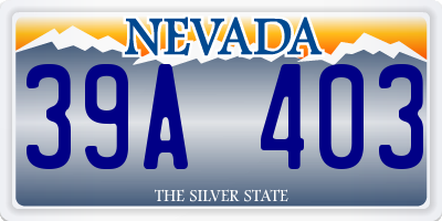 NV license plate 39A403