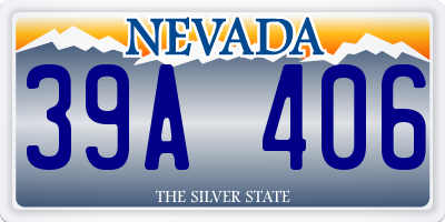 NV license plate 39A406