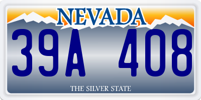 NV license plate 39A408