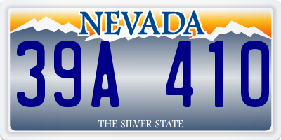 NV license plate 39A410