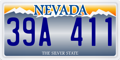 NV license plate 39A411