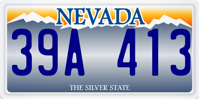NV license plate 39A413